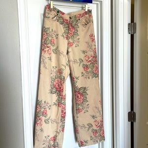Vintage Ralph Lauren Floral Linen Jean
